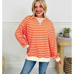 UEU   Striped Sweatshirt Sz S